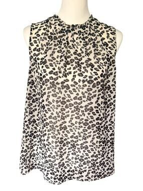 Doe & Rae Black Gray Sleeveless Top Medium